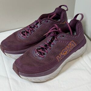 Hoka Women's Size 8.5 Athletic Walking Running Shoes in Purple and Orange